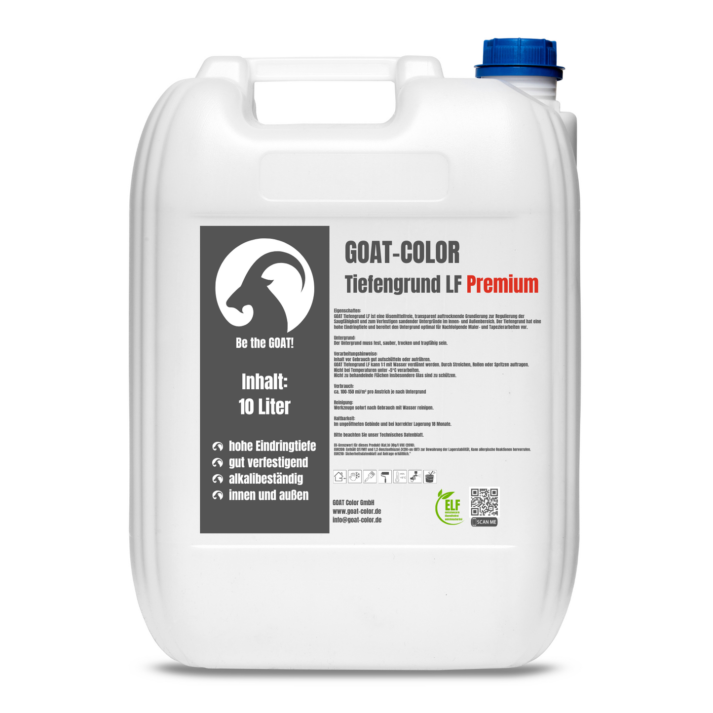 GOAT Tiefengrund LF Premium | Universalgrundierung | Haftgrundierung | Innen und Außen
