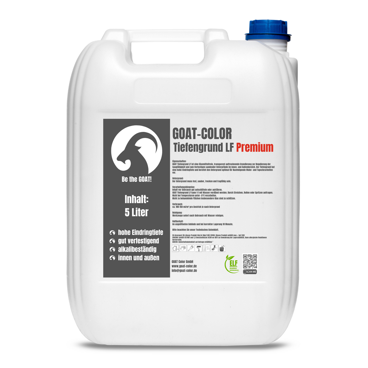 GOAT Tiefengrund LF Premium | Universalgrundierung | Haftgrundierung | Innen und Außen