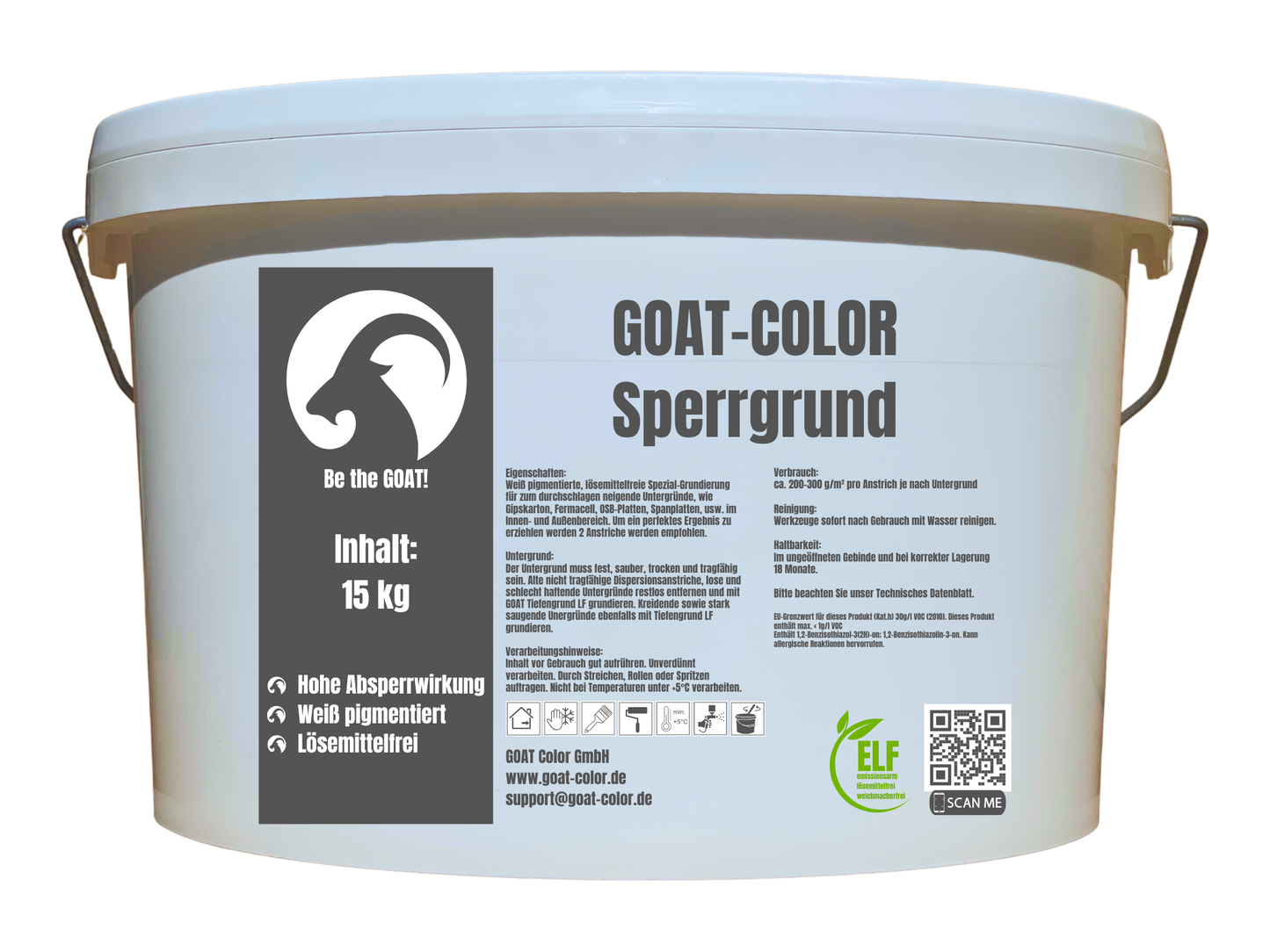 GOAT Sperrgrund / Absperrgrund – Isoliergrund & Nikotinsperre gegen Flecken für Innen und Außen