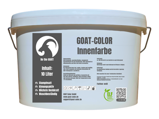 GOAT Innenfarbe | Premium Wandfarbe | Hochdeckende Designerfarbe