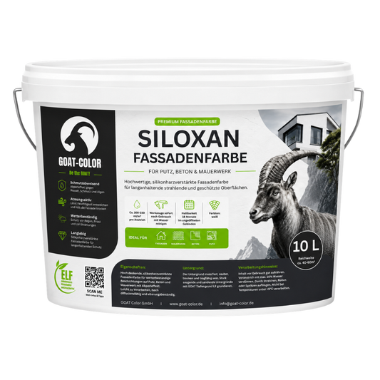 GOAT Siloxan Fassadenfarbe | Silikonharzverstärkt | Hochatmungsaktiv