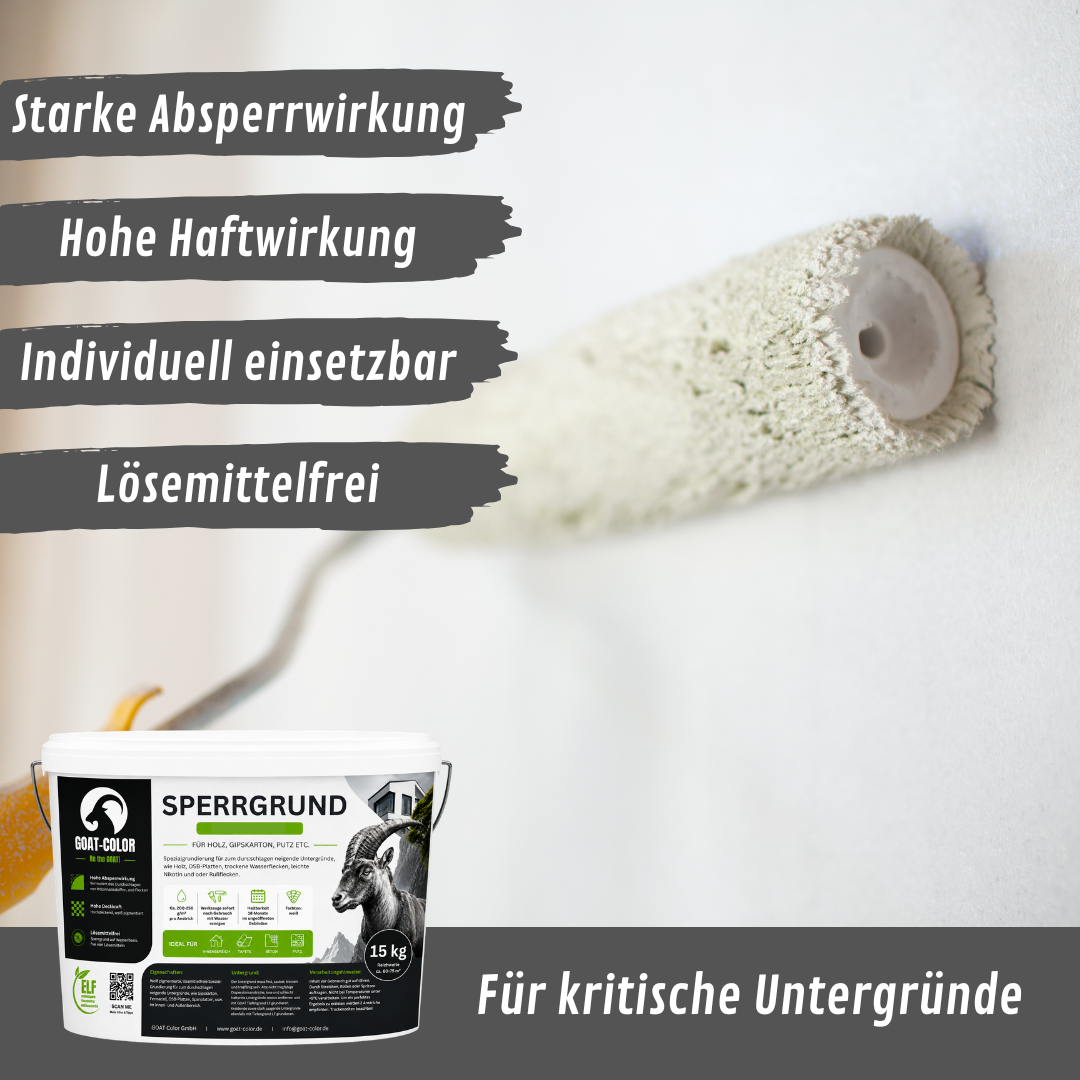 GOAT Sperrgrund / Absperrgrund – Isoliergrund & Nikotinsperre gegen Flecken für Innen und Außen