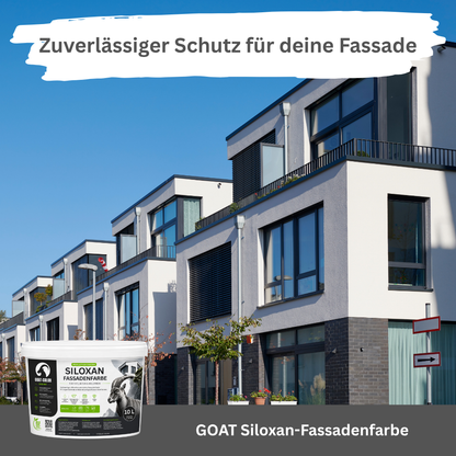 GOAT Siloxan Fassadenfarbe | Silikonharzverstärkt | Hochatmungsaktiv