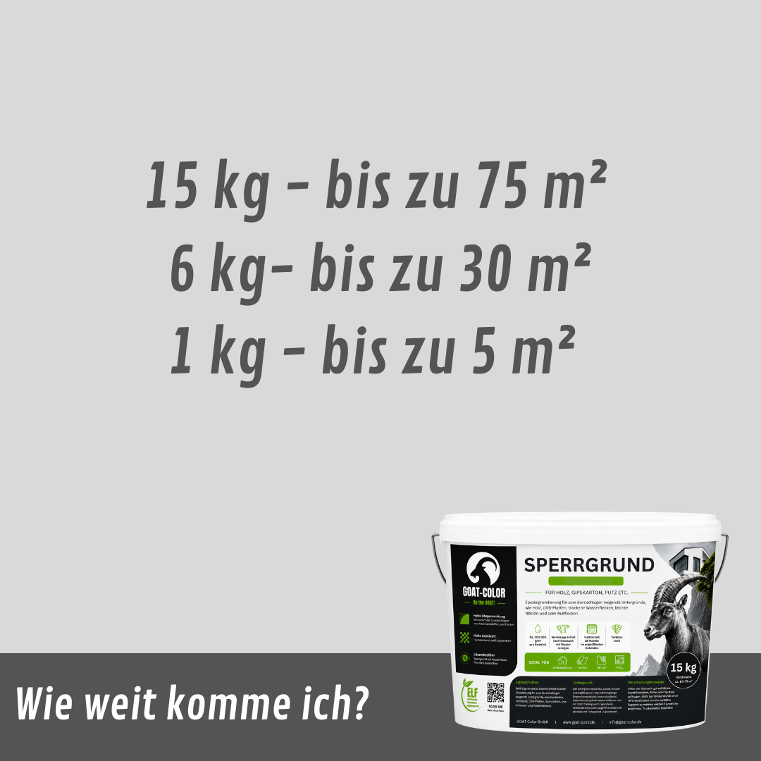 GOAT Sperrgrund / Absperrgrund – Isoliergrund & Nikotinsperre gegen Flecken für Innen und Außen
