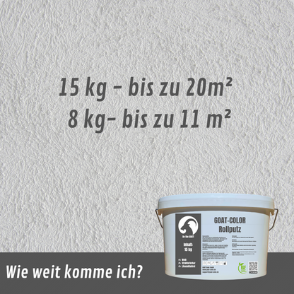GOAT Rollputz Weiß – Atmungsaktiver Streichputz & Strukturputz für Innen