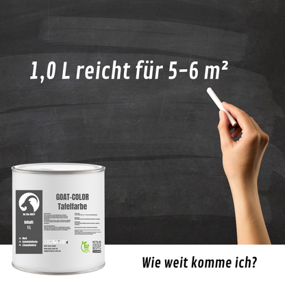 GOAT Color Tafelfarbe | Kreidefarbe für Wände – Beschreibbar & Abwischbar