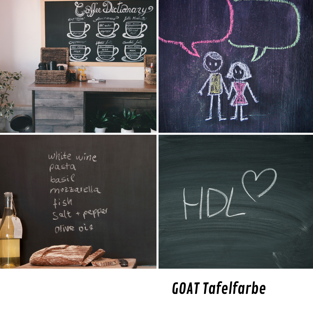 GOAT Color Tafelfarbe | Kreidefarbe für Wände – Beschreibbar & Abwischbar