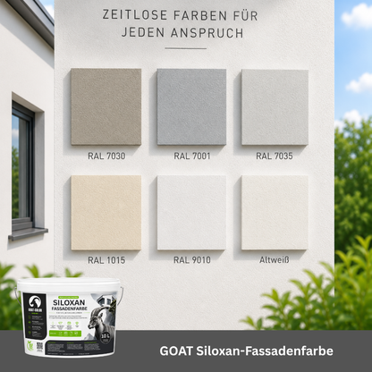 GOAT Siloxan Fassadenfarbe | Silikonharzverstärkt | Hochatmungsaktiv