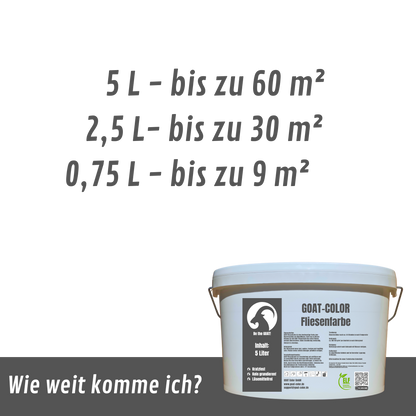 GOAT Fliesenfarbe | Fliesenlack | Matt | Kratzfest für Wandfliesen aller Art