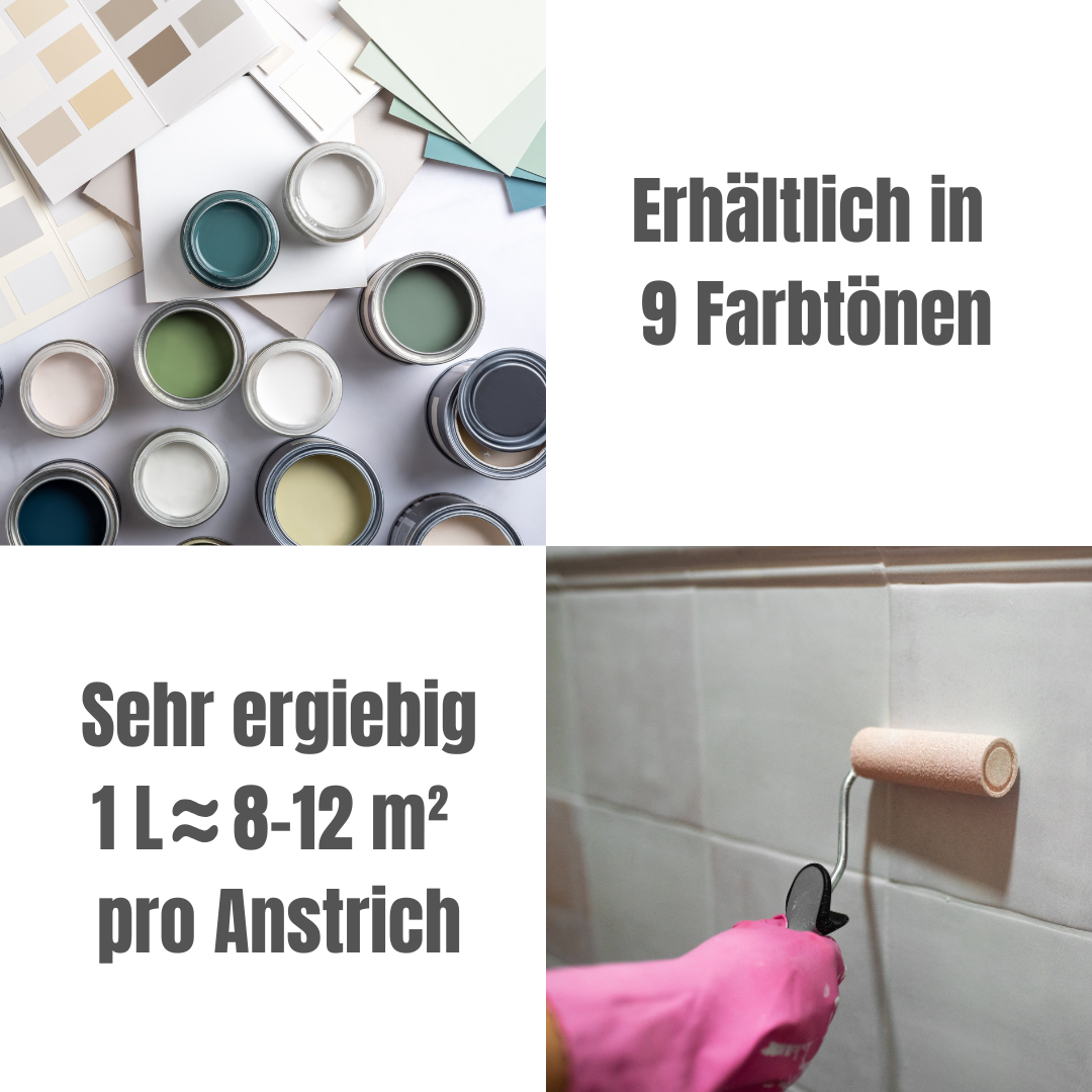 GOAT Fliesenfarbe | Fliesenlack | Matt | Kratzfest für Wandfliesen aller Art