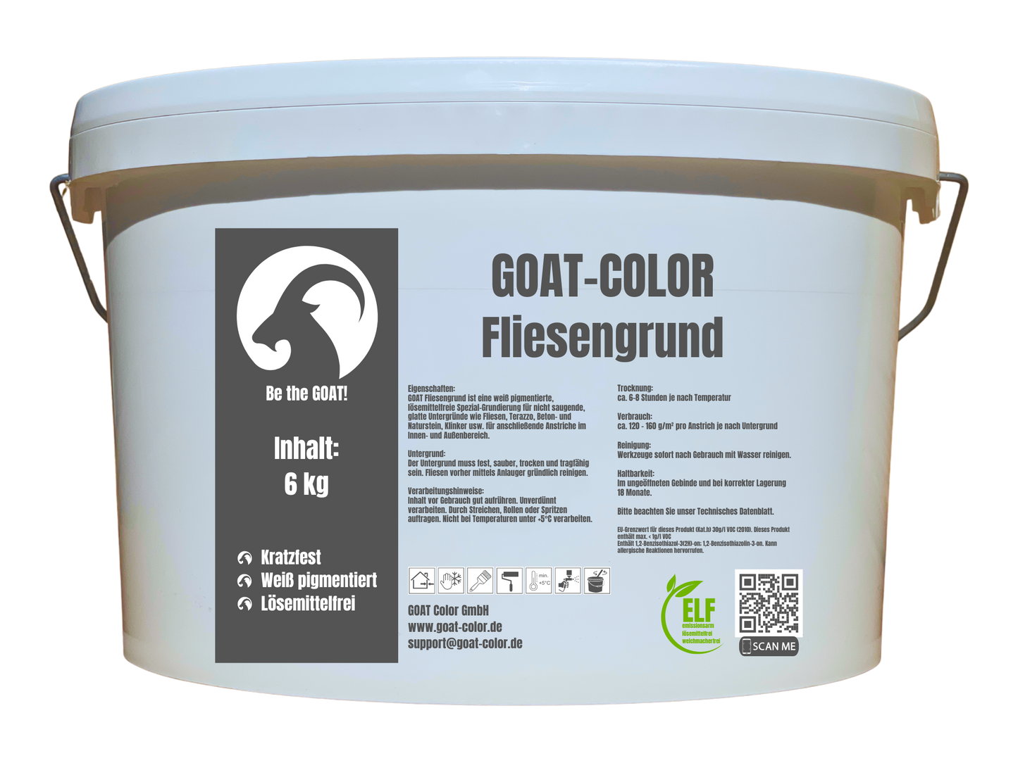 GOAT Fliesengrund – Fliesenhaftgrund zum Überstreichen oder Überfliesen | Fliese auf Fliese Grundierung