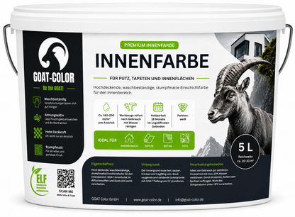 GOAT Innenfarbe | Premium Wandfarbe | Hochdeckende Designerfarbe