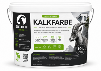 GOAT Kalkfarbe | Schimmelhemmende Wandfarbe | Hochatmungsaktiv für Feuchträume