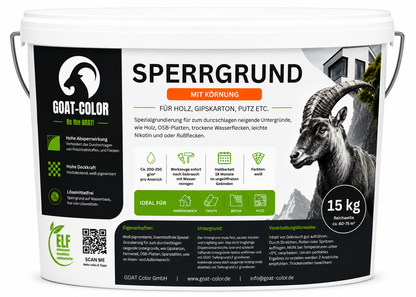 GOAT Sperrgrund / Absperrgrund – Isoliergrund & Nikotinsperre gegen Flecken für Innen und Außen