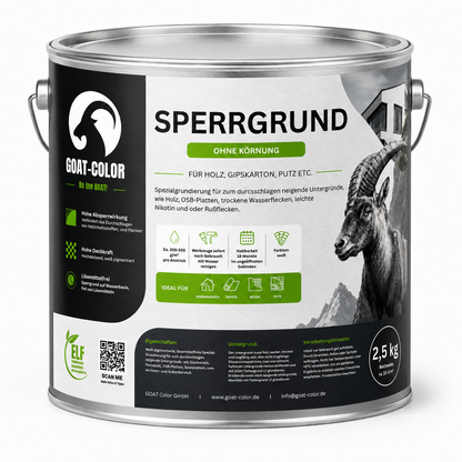 GOAT Sperrgrund / Absperrgrund – Isoliergrund & Nikotinsperre gegen Flecken für Innen und Außen