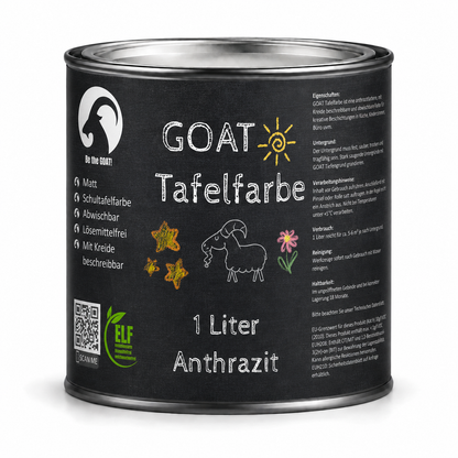 GOAT Color Tafelfarbe | Kreidefarbe für Wände – Beschreibbar & Abwischbar