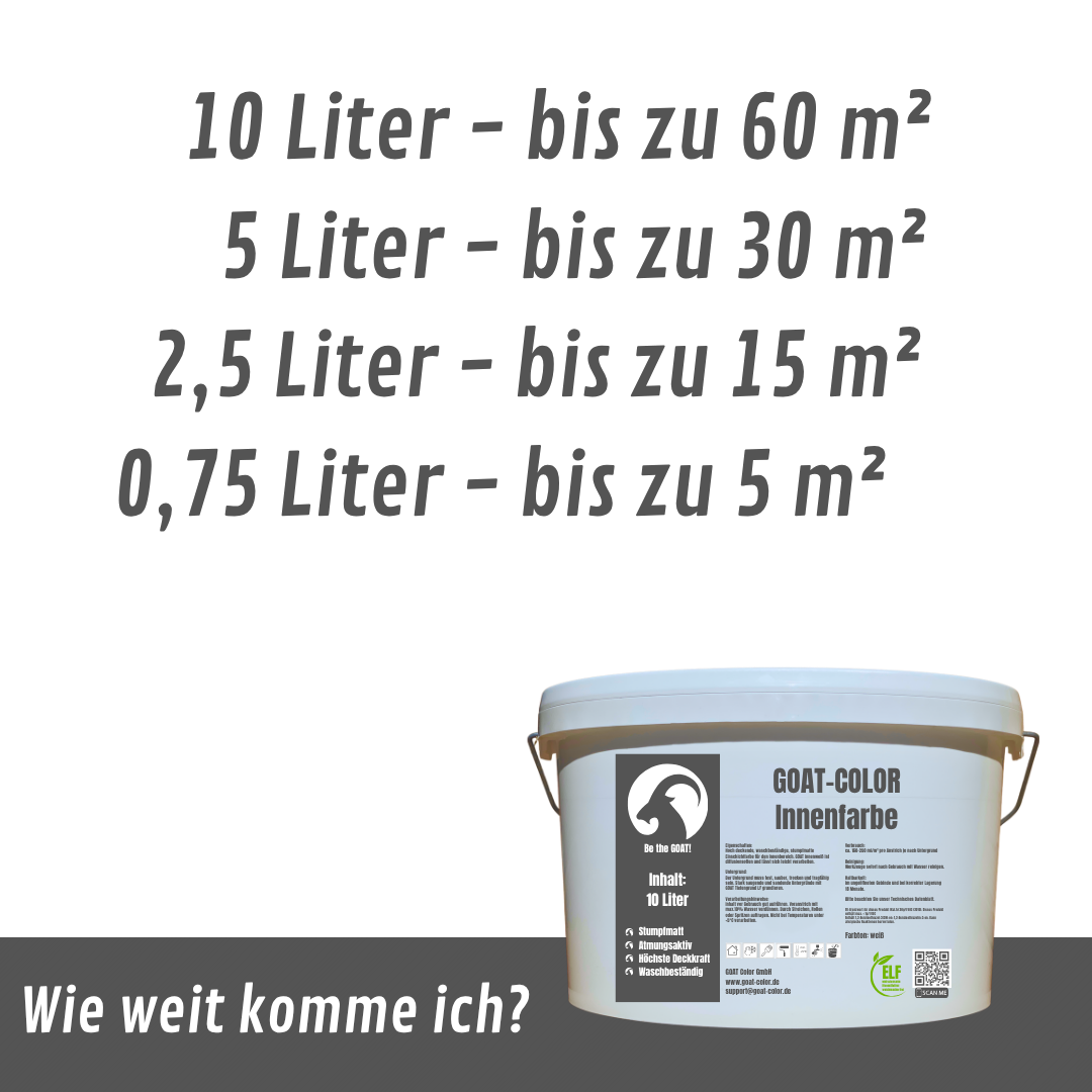 GOAT Innenfarbe | Premium Wandfarbe | Hochdeckende Designerfarbe