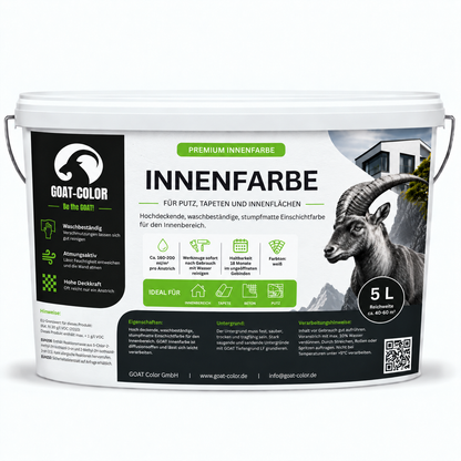 GOAT Innenfarbe | Premium Wandfarbe | Hochdeckende Designerfarbe