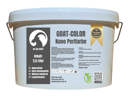 GOAT Nano Perlfarbe | Selbstreinigende Premium Fassadenfarbe | Nanotechnologie | Abperleffekt