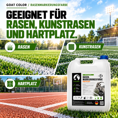 GOAT Rasenmarkierungsfarbe weiß Konzentrat – Sportplatzfarbe für Rasen & Kunstrasen