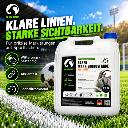 GOAT Rasenmarkierungsfarbe weiß Konzentrat – Sportplatzfarbe für Rasen & Kunstrasen