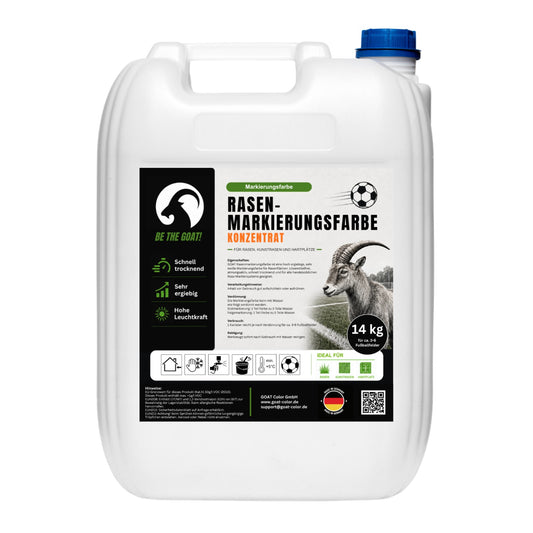 GOAT Rasenmarkierungsfarbe weiß Konzentrat – Sportplatzfarbe für Rasen & Kunstrasen
