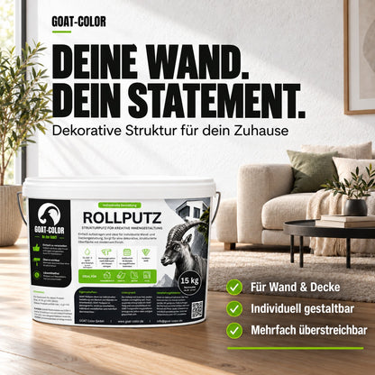 GOAT Rollputz weiß – Streichputz & Strukturputz innen, atmungsaktiv
