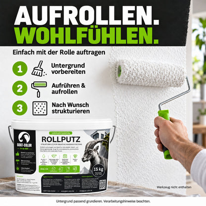 GOAT Rollputz weiß – Streichputz & Strukturputz innen, atmungsaktiv
