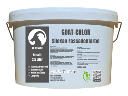 GOAT Siloxan Fassadenfarbe | Silikonharzverstärkt | Hochatmungsaktiv