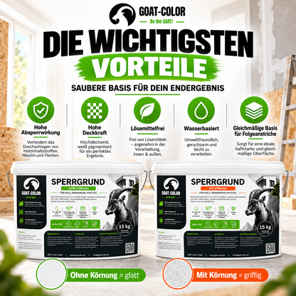 GOAT Sperrgrund & Nikotinsperre – Isoliergrund gegen Flecken, innen & außen