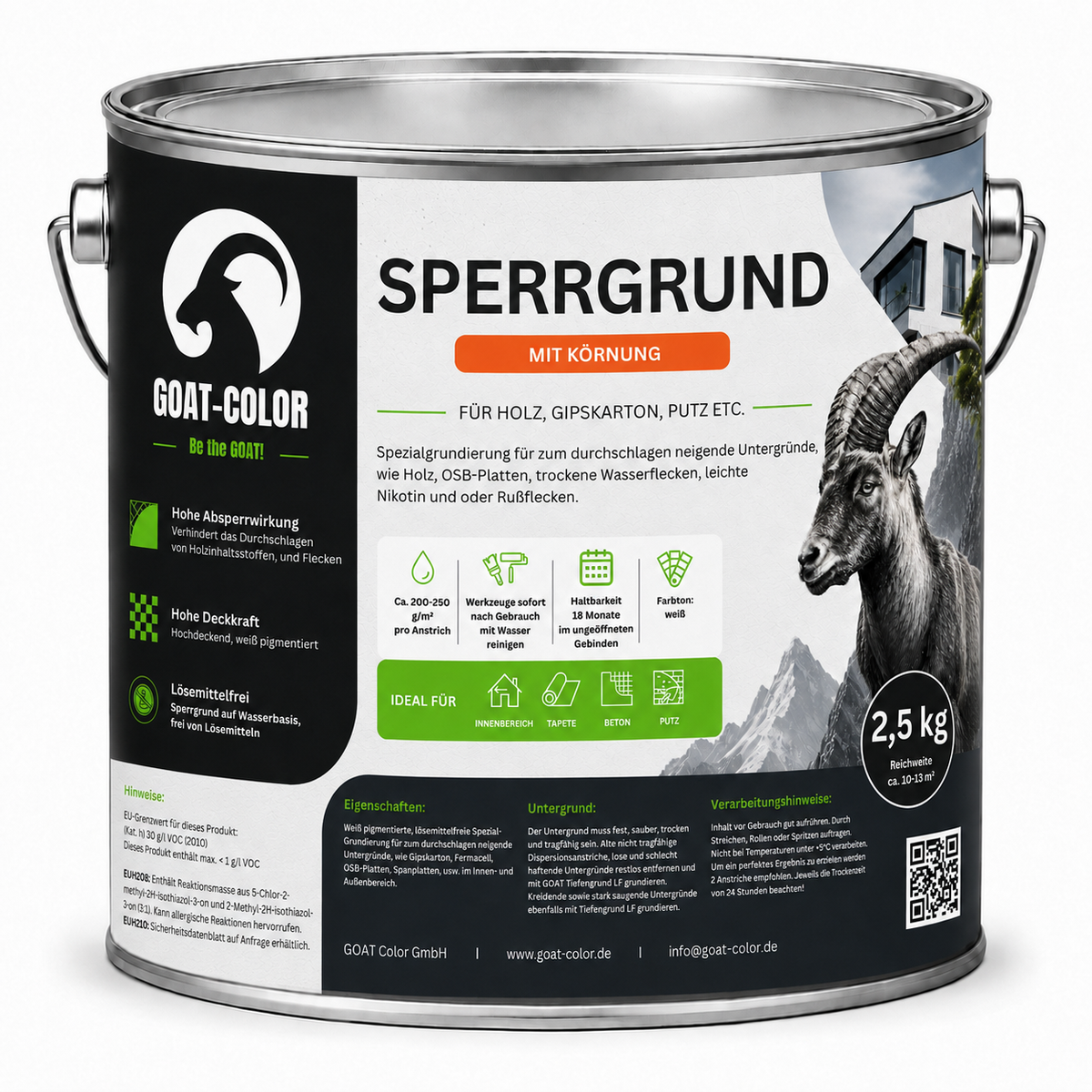 GOAT Sperrgrund & Nikotinsperre – Isoliergrund gegen Flecken, innen & außen
