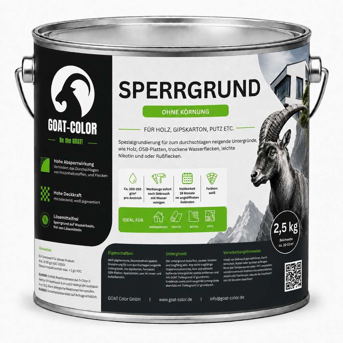 GOAT Sperrgrund & Nikotinsperre – Isoliergrund gegen Flecken, innen & außen
