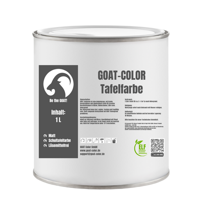 GOAT Color Tafelfarbe | Kreidefarbe für Wände – Beschreibbar & Abwischbar