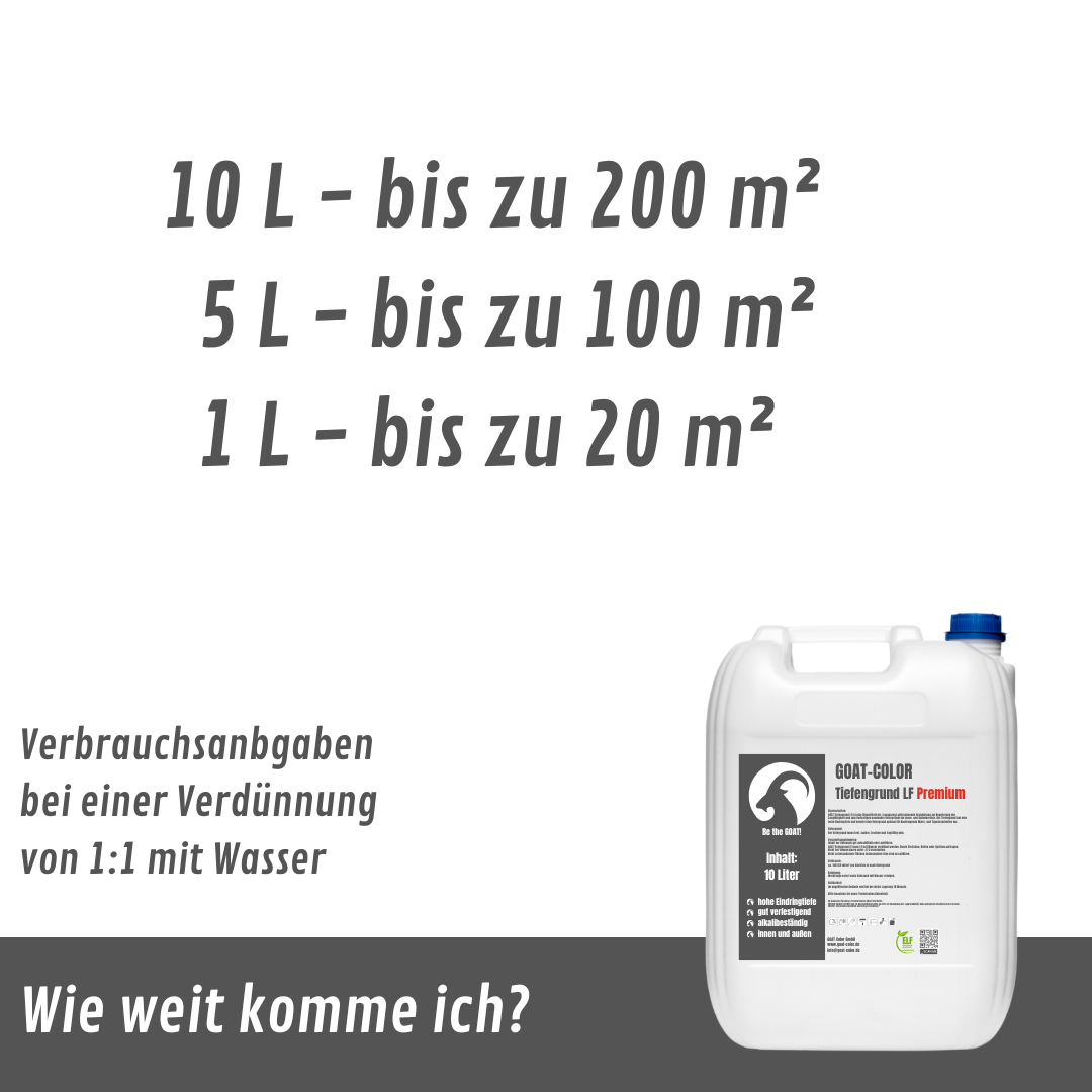 GOAT Tiefengrund LF Premium | Universalgrundierung | Haftgrundierung | Innen und Außen